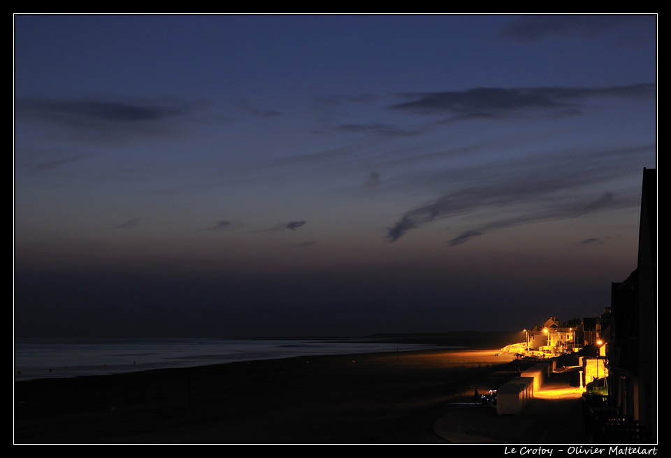 Le Crotoy : plage de nuit